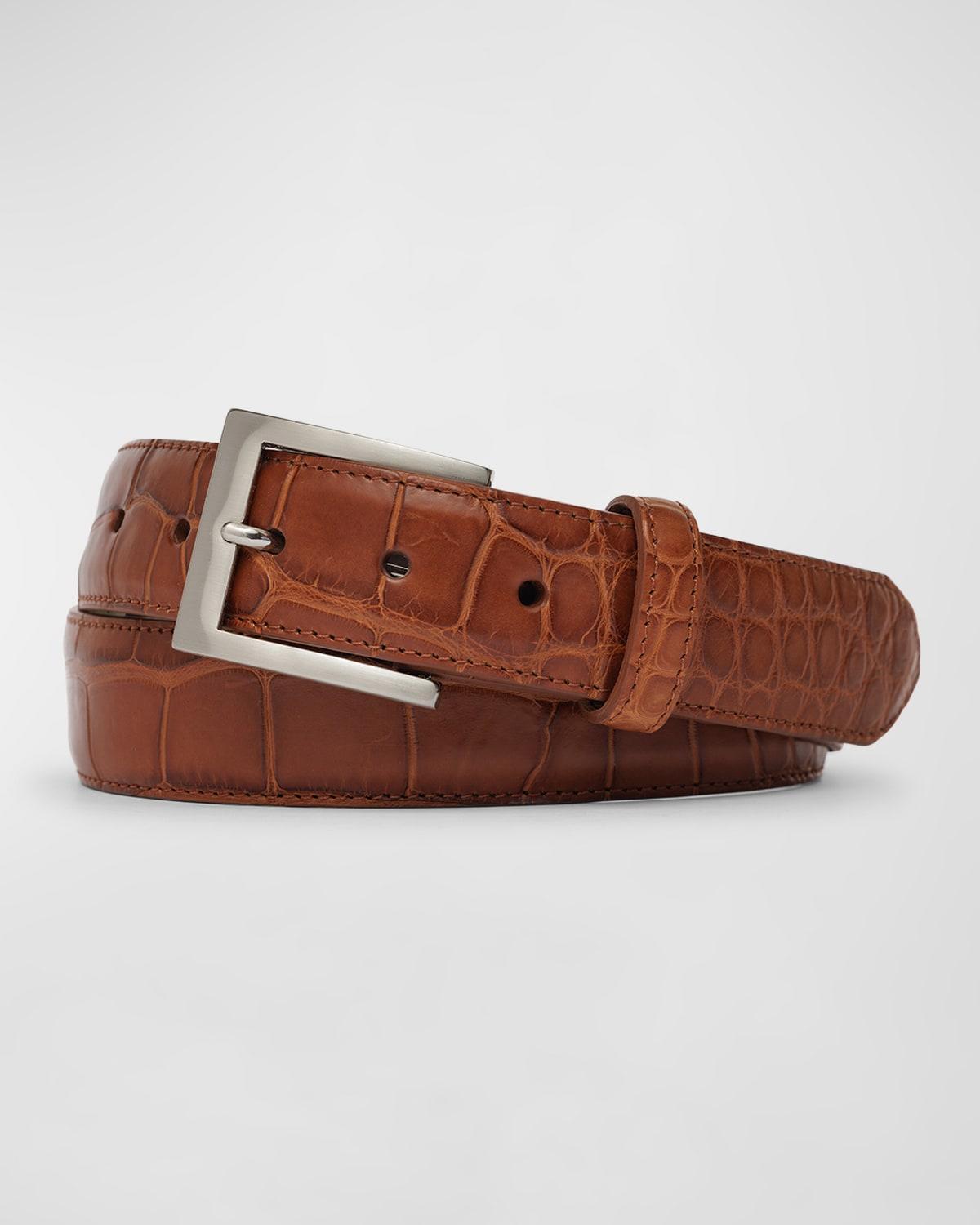 Mens Matte Alligator Belt Product Image