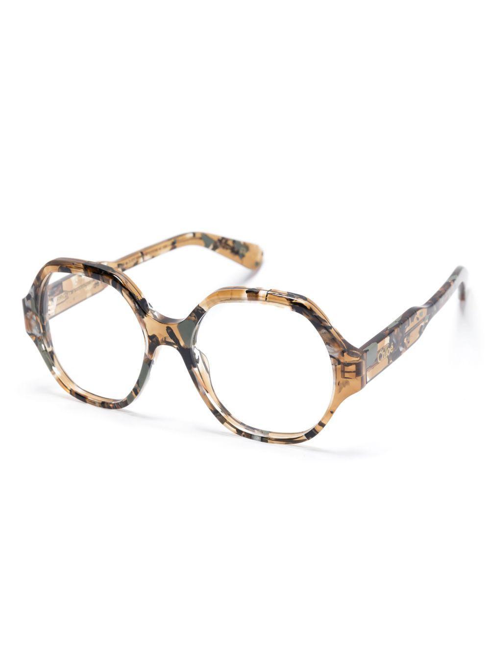 CHLOÉ Round-frame Glasses In Brown Product Image