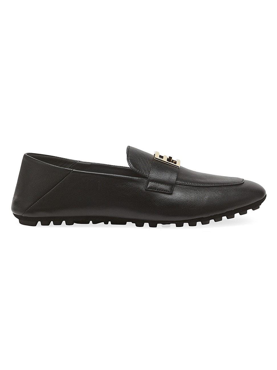 Womens Driver-Sole Leather Loafers Product Image