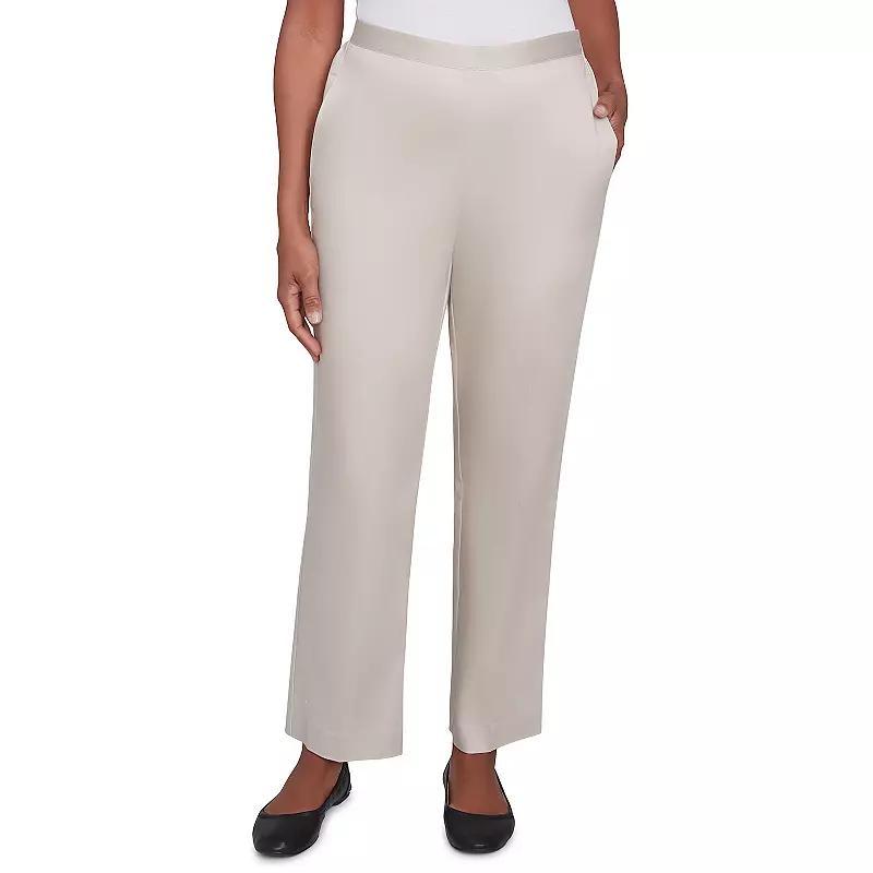 Women's Alfred Dunner Sateen Woven Short Length Pull-On Pants,  Product Image
