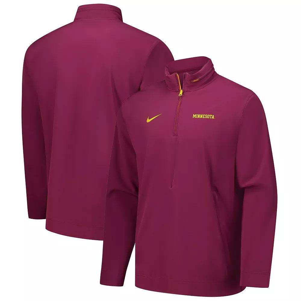 Men's Nike Maroon Minnesota Golden Gophers 2024 Sideline Coach Quarter-Zip Hoodie Jacket,  Product Image