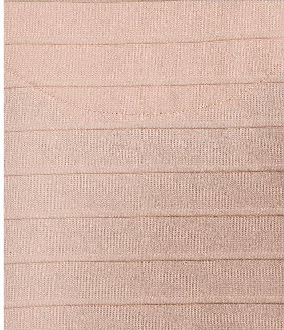 Allison Daley 3/4 Sleeve Keyhole Neck Spaced Ottoman Knit Top Product Image