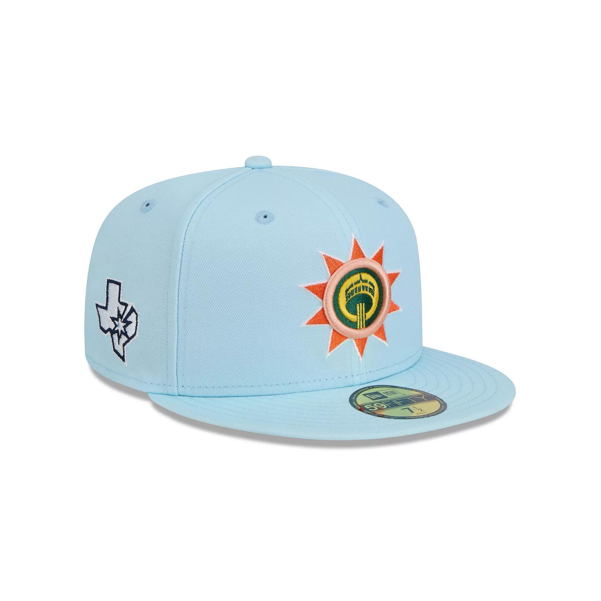 Men's New Era  Light Blue San Antonio Spurs 2024/25 City Edition Alternate 59FIFTY Fitted Hat, Size: 7 Product Image