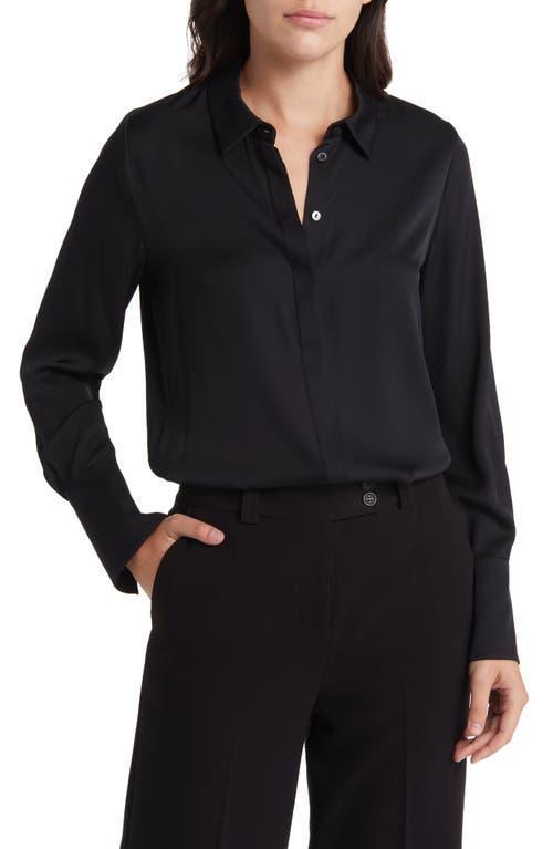 Larissa Split-Cuff Button-Down Blouse Product Image