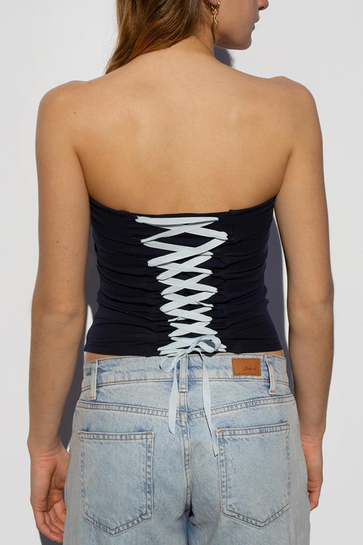 Lace-up bandeau top Product Image