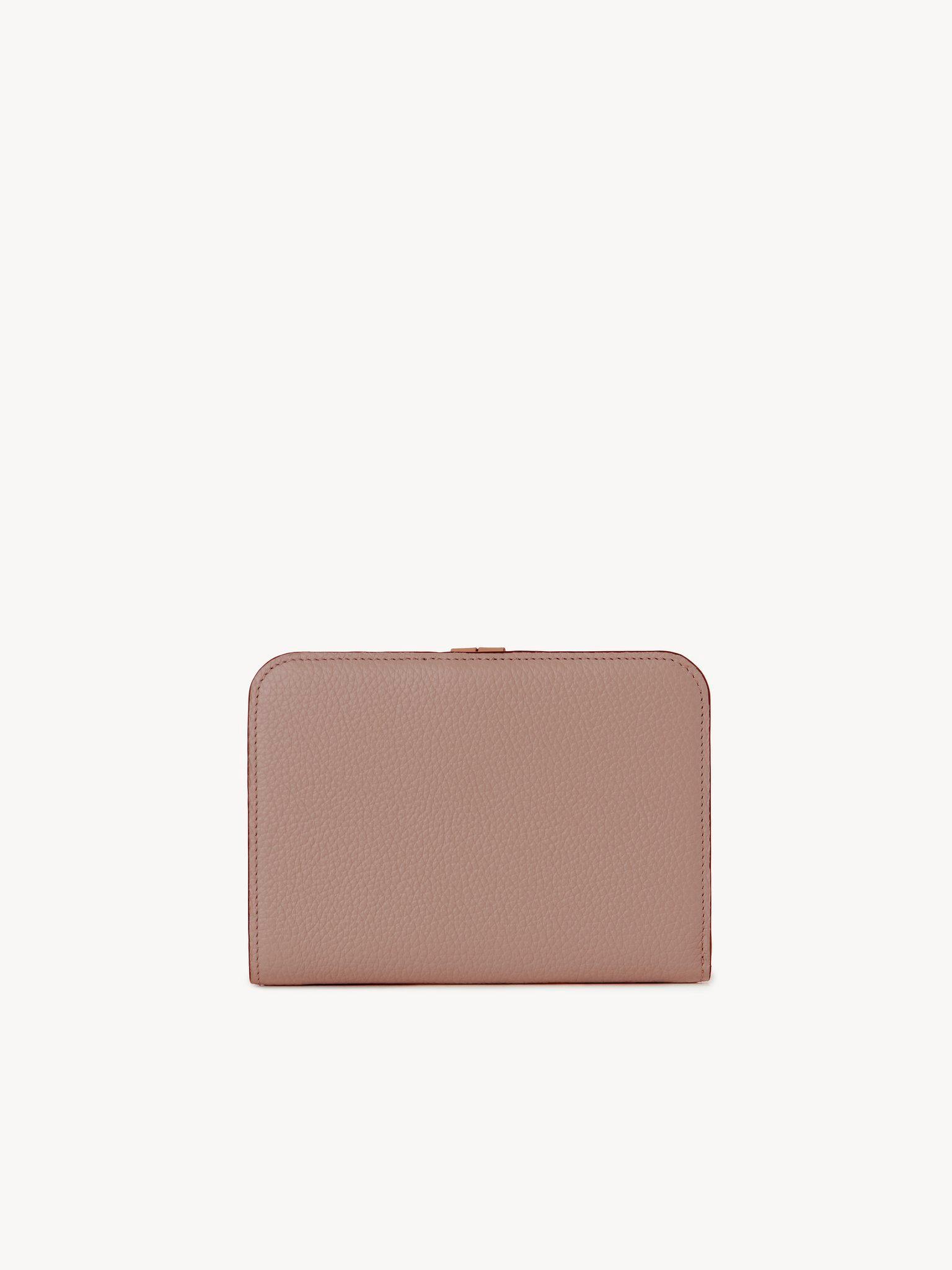 Alphabet bifold wallet in grained leather  Product Image