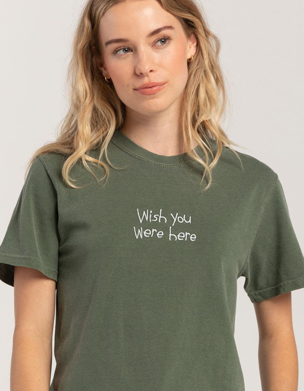 RIOT SOCIETY Wish You Were Here Womens Tee - MOSS Product Image