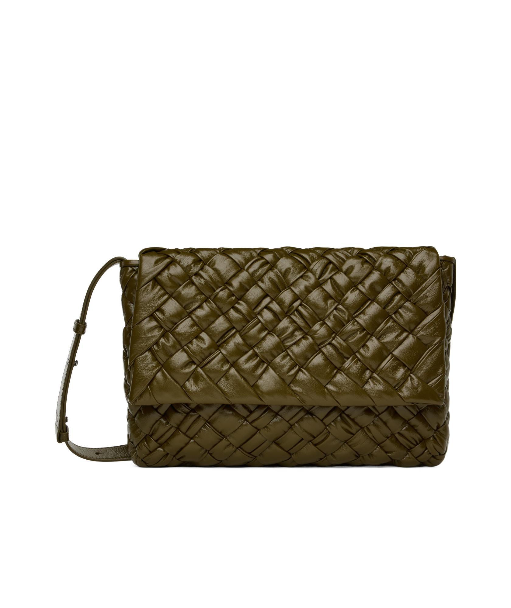 BOTTEGA VENETA Rumple Logo Crossbody Bag In Brown Product Image