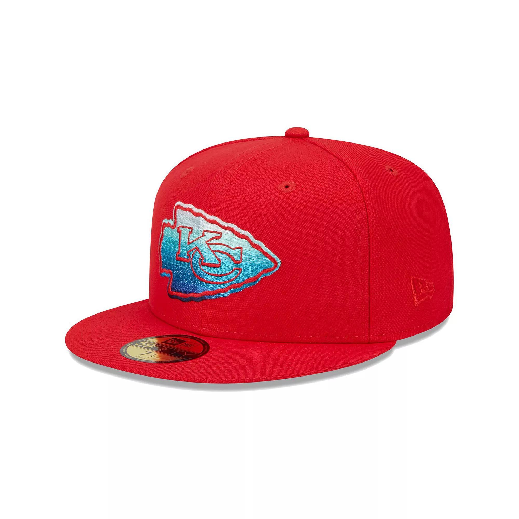 Men's New Era Red Kansas City Chiefs Gradient 59FIFTY Fitted Hat, Size: 7 3/8 Product Image