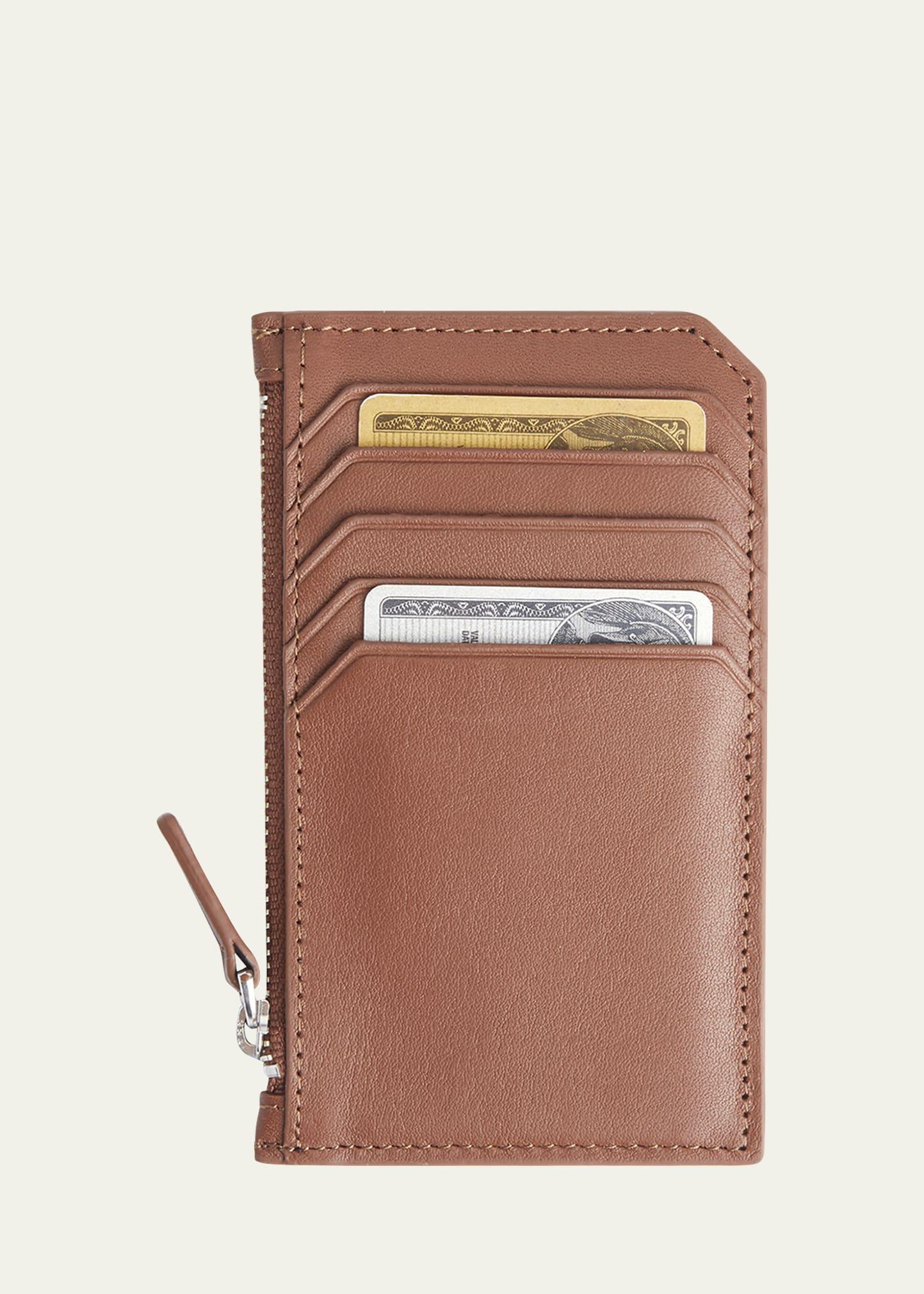 Womens Zip Leather Card Wallet Product Image