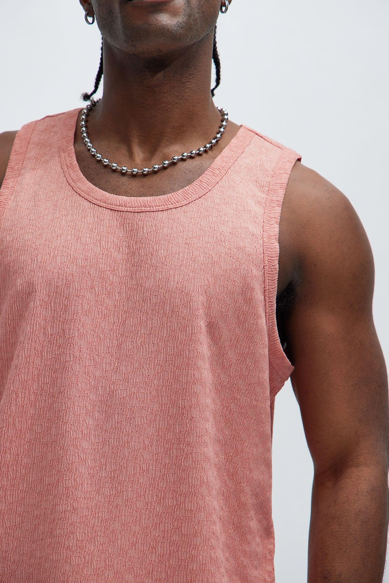 Reign Textured Tank - Mauve Product Image