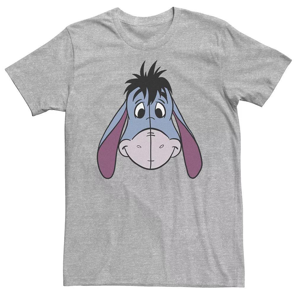 Big & Tall Disney Winnie The Pooh Eeyore Large Face Tee, Men's, Size: 4XL Tall, Athletic Grey Product Image