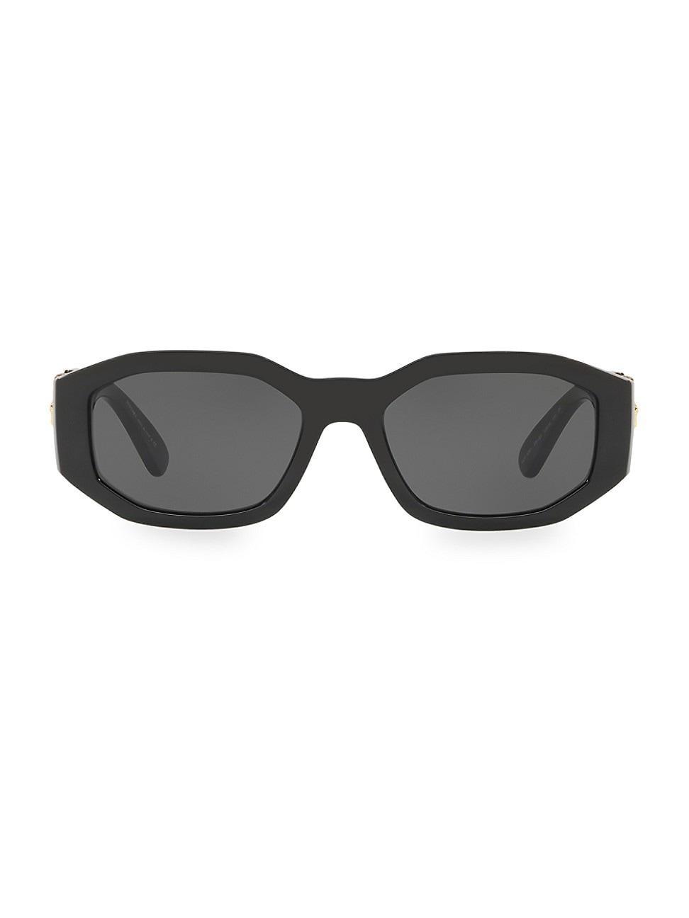 Mens 53MM Medusa Detail Oval Sunglasses Product Image