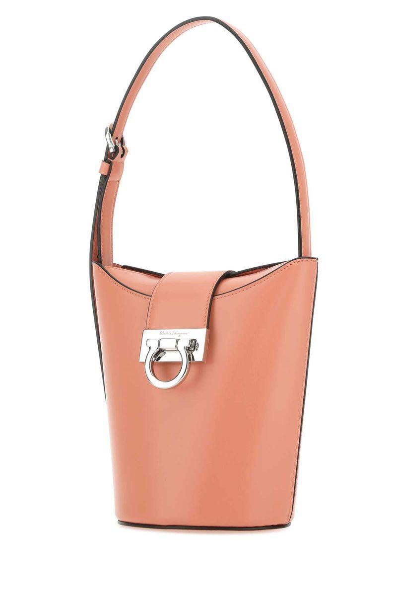 Salvatore  Trifolio Logo Engraved Shoulder Bag In Pink Product Image