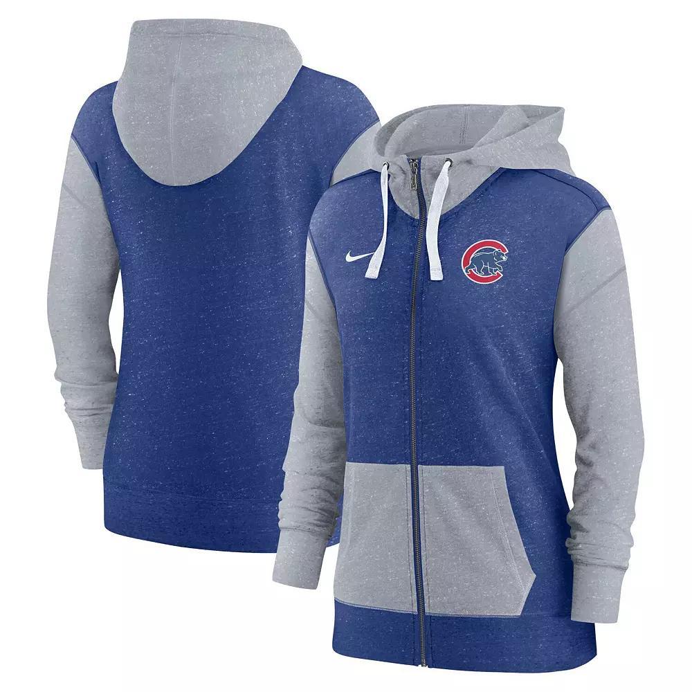 Women's Nike Royal Chicago Cubs Full-Zip Hoodie, Size: Small, Blue Product Image