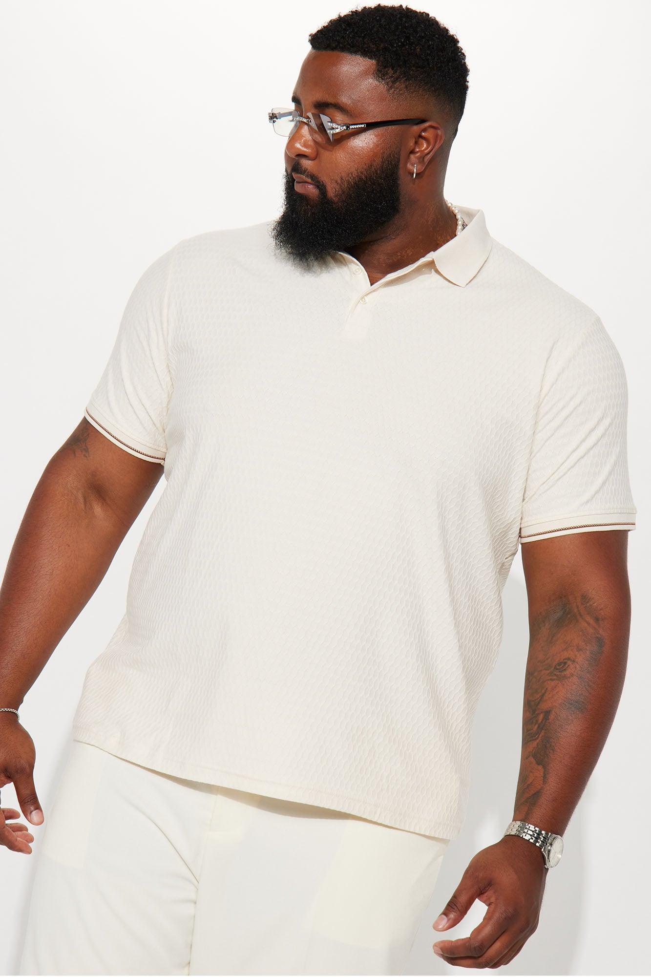 Nine Iron Short Sleeve Polo - Cream Product Image