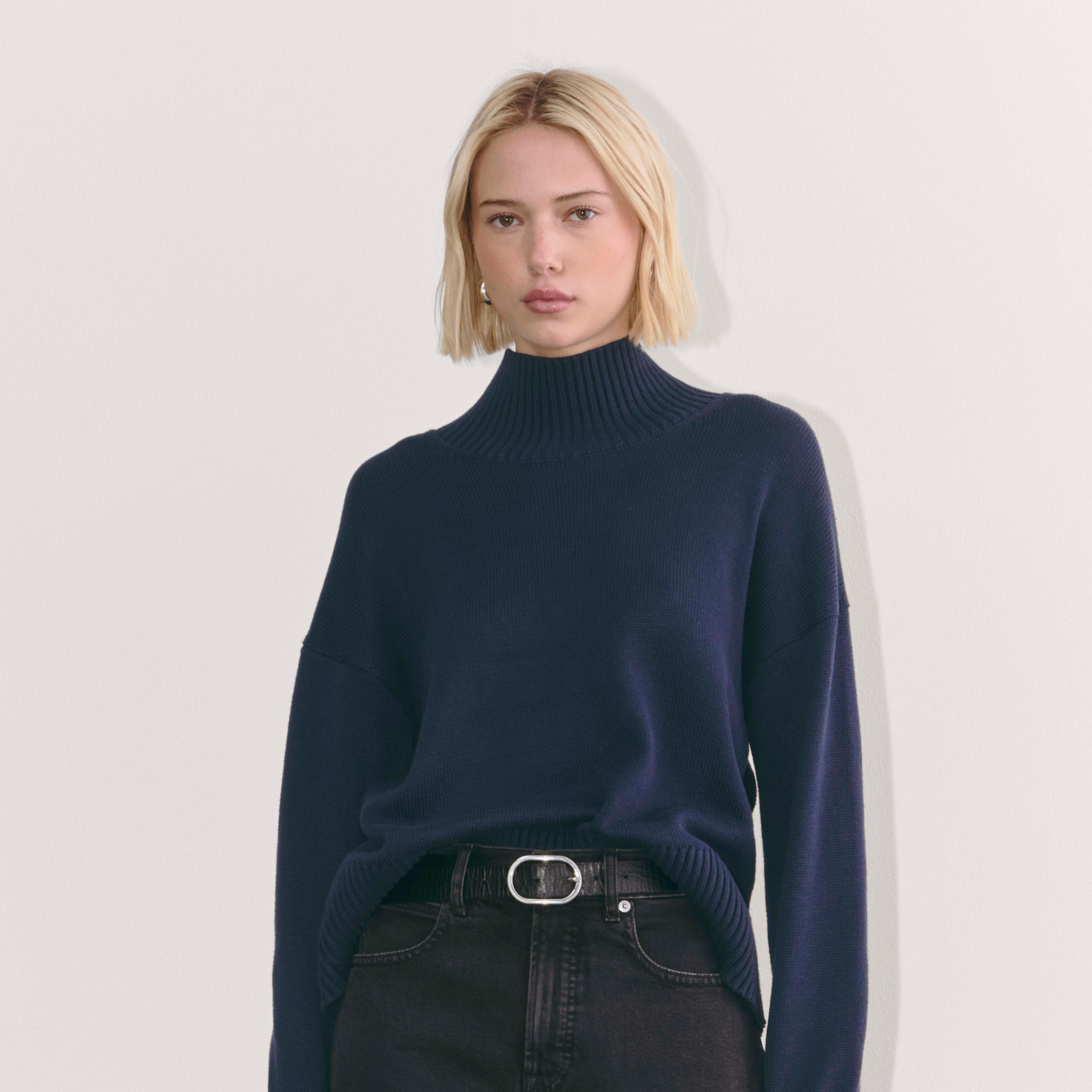 The Boxy Turtleneck in Everyday Cotton Product Image