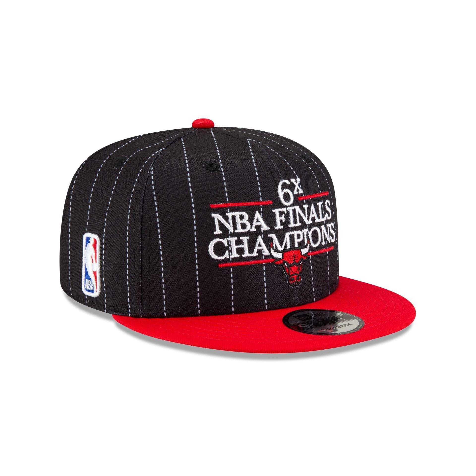 Just Caps NBA Champion Pinstripe Chicago Bulls 9FIFTY Snapback Hat Male Product Image