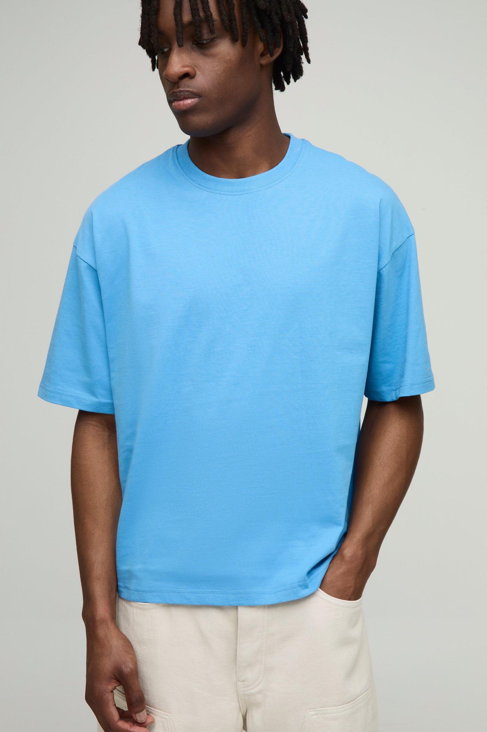 Basic Oversized Boxy Crew Neck T-shirt | boohooMAN USA Product Image