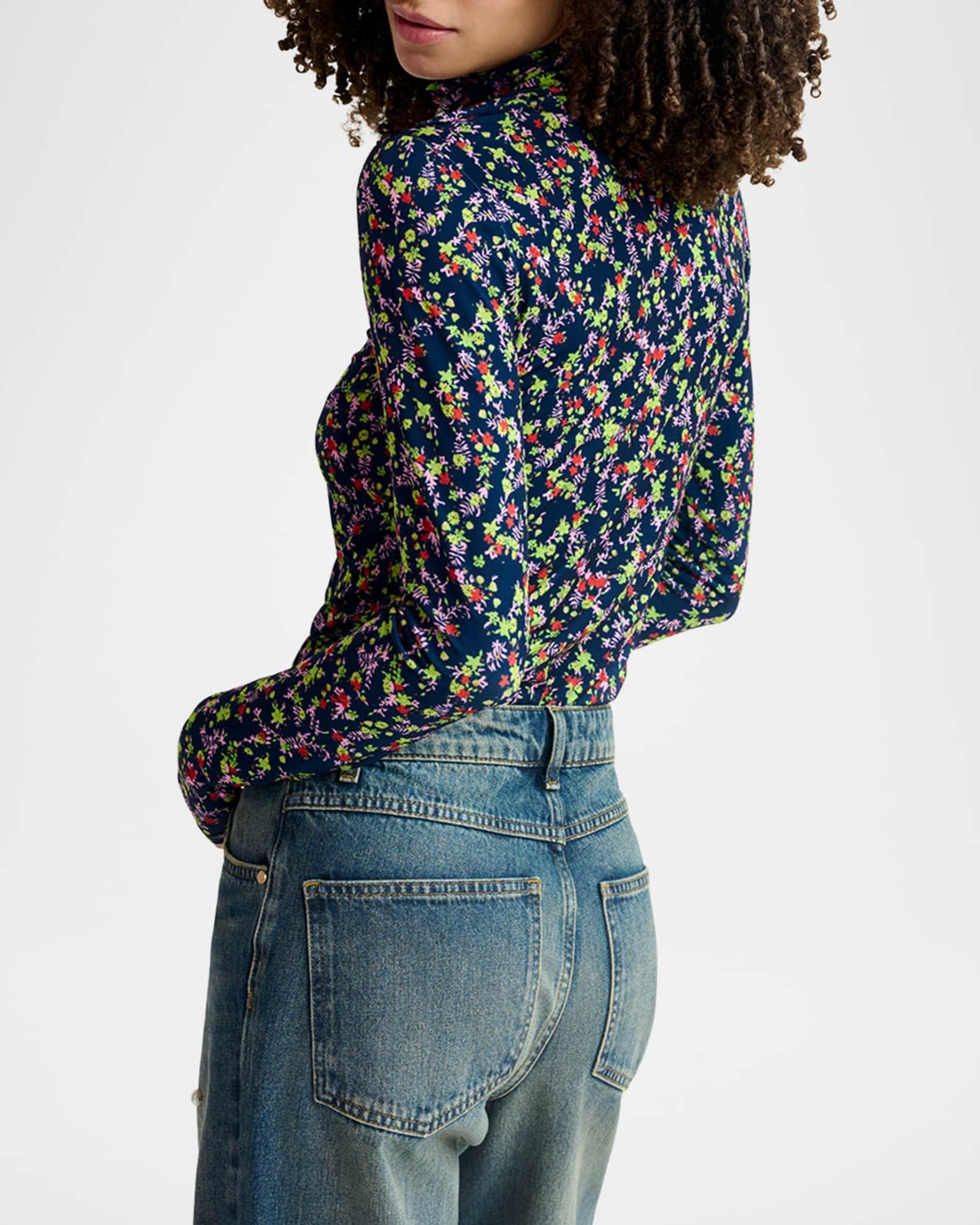 Haisy Printed Turtleneck T-Shirt Product Image