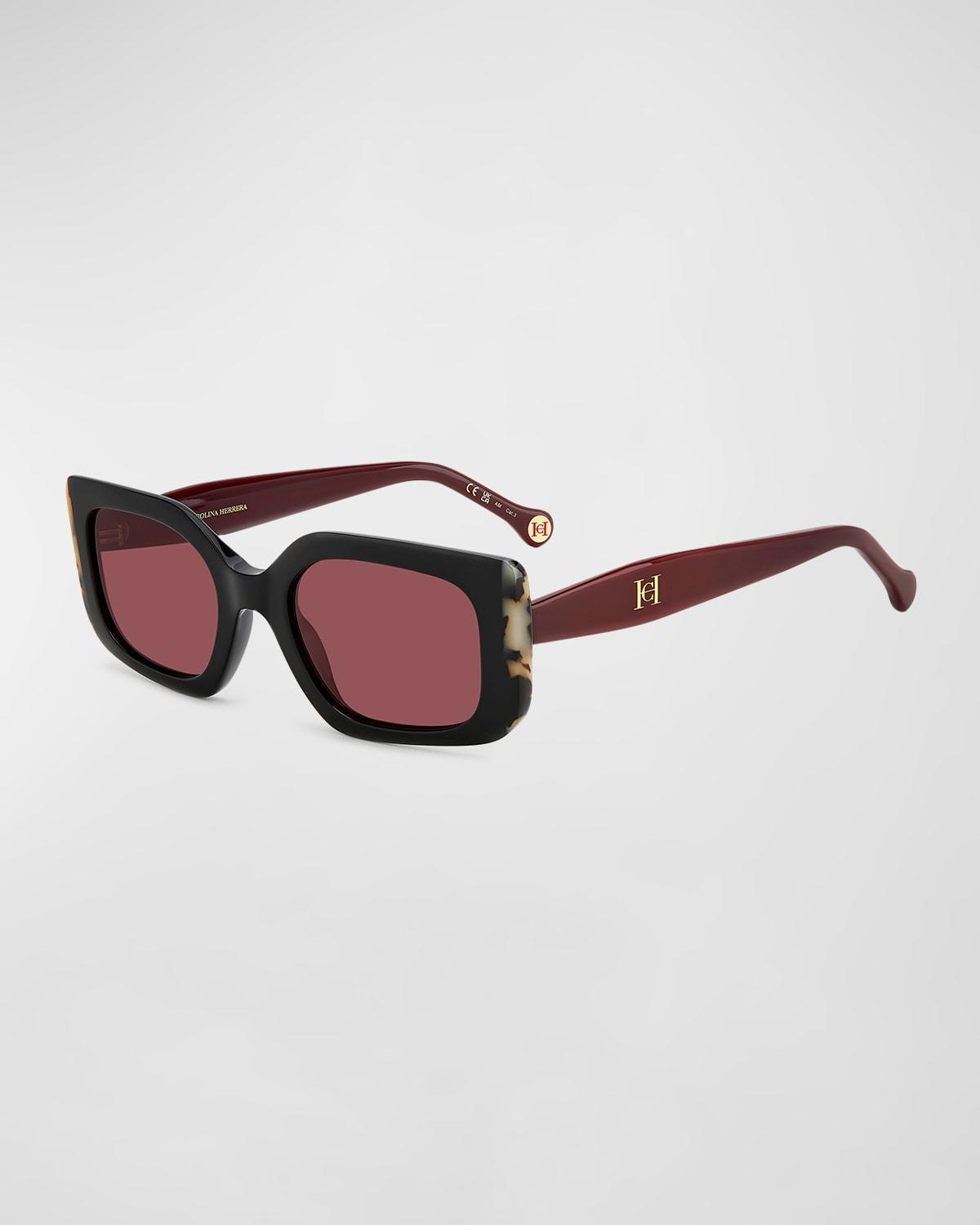 Contrasting Acetate Rectangle Sunglasses Product Image