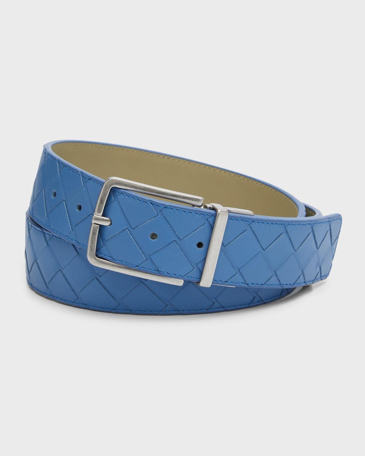 Mens Reversible Intrecciato Leather Belt Product Image