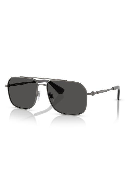 BURBERRY 59mm Pilot Sunglasses In Silver Product Image