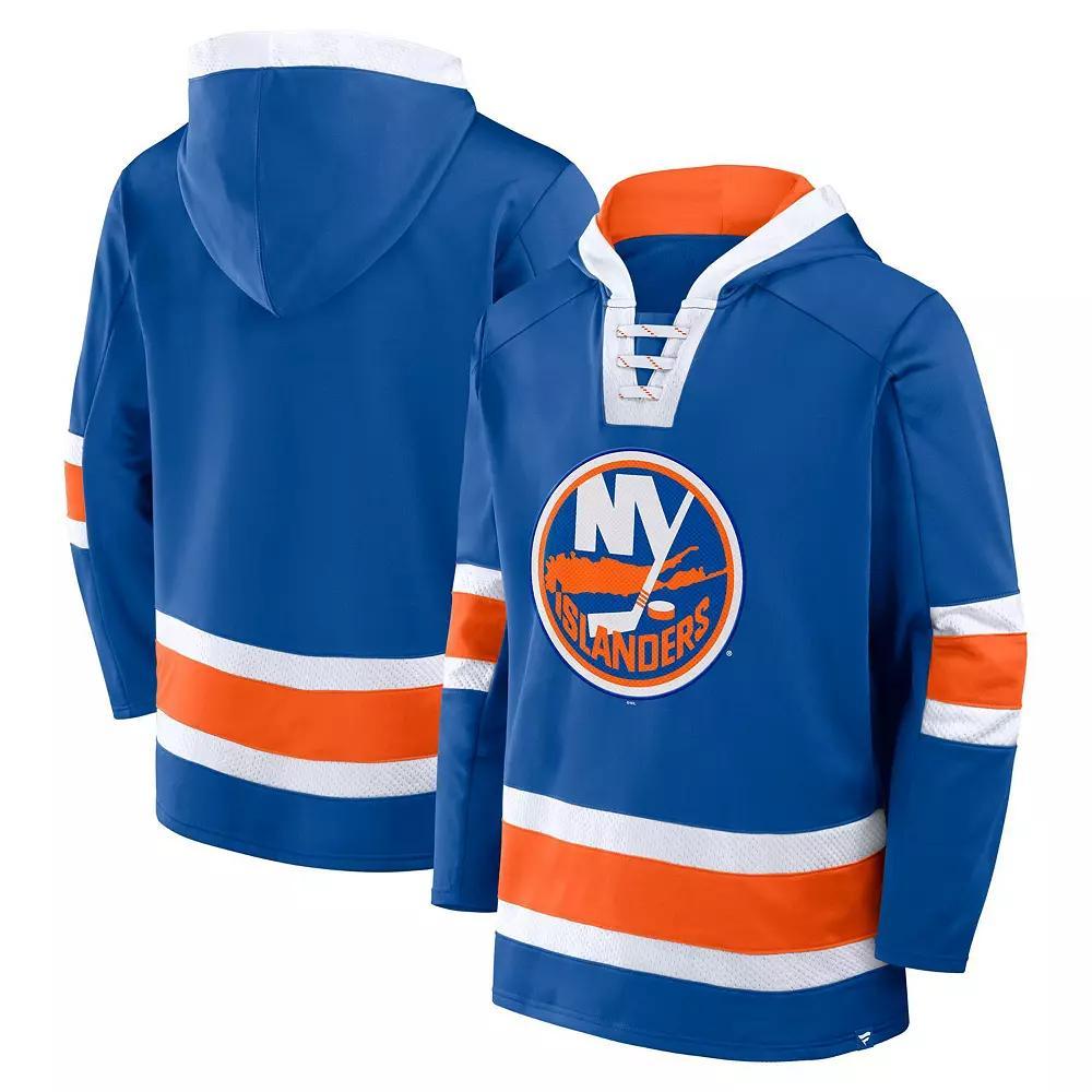 Men's Fanatics  Royal New York Islanders Inside Line Fleece Pullover Hoodie, Size: 2XL, Isl Blue Product Image