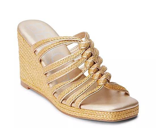 Beach Womens Laney Wedge Raffia Product Image