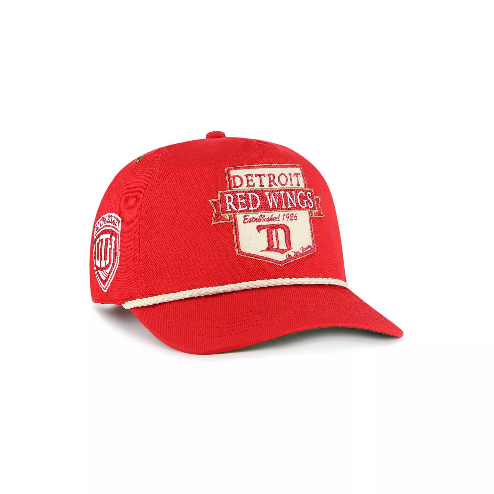 Men's '47  Red Detroit Red Wings Old Time Hockey Rafter Sure Shot Hitch Adjustable Hat Product Image