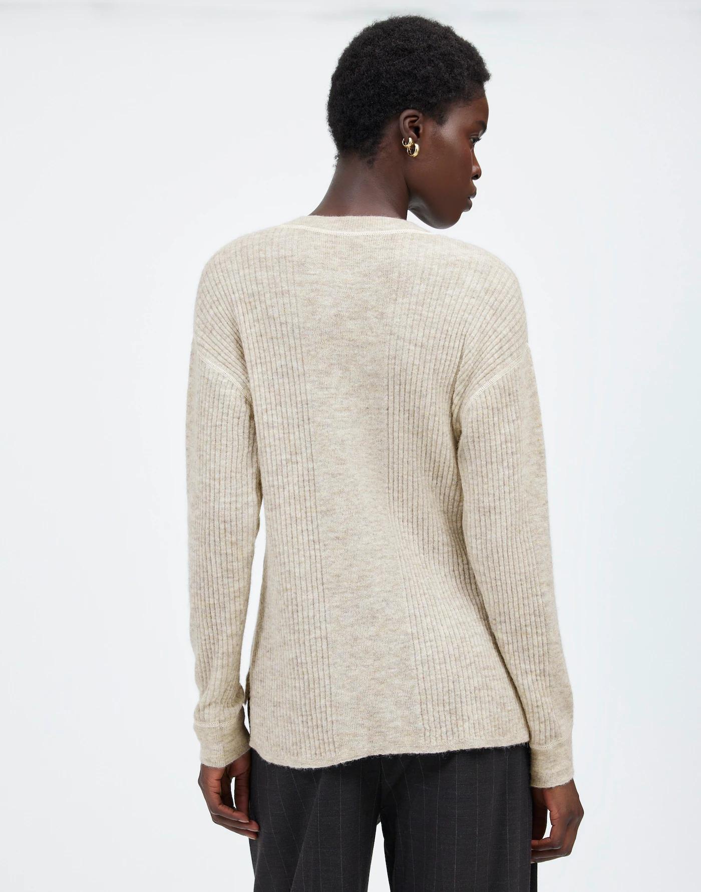 Ribbed Alpaca-Blend Crewneck Sweater Product Image
