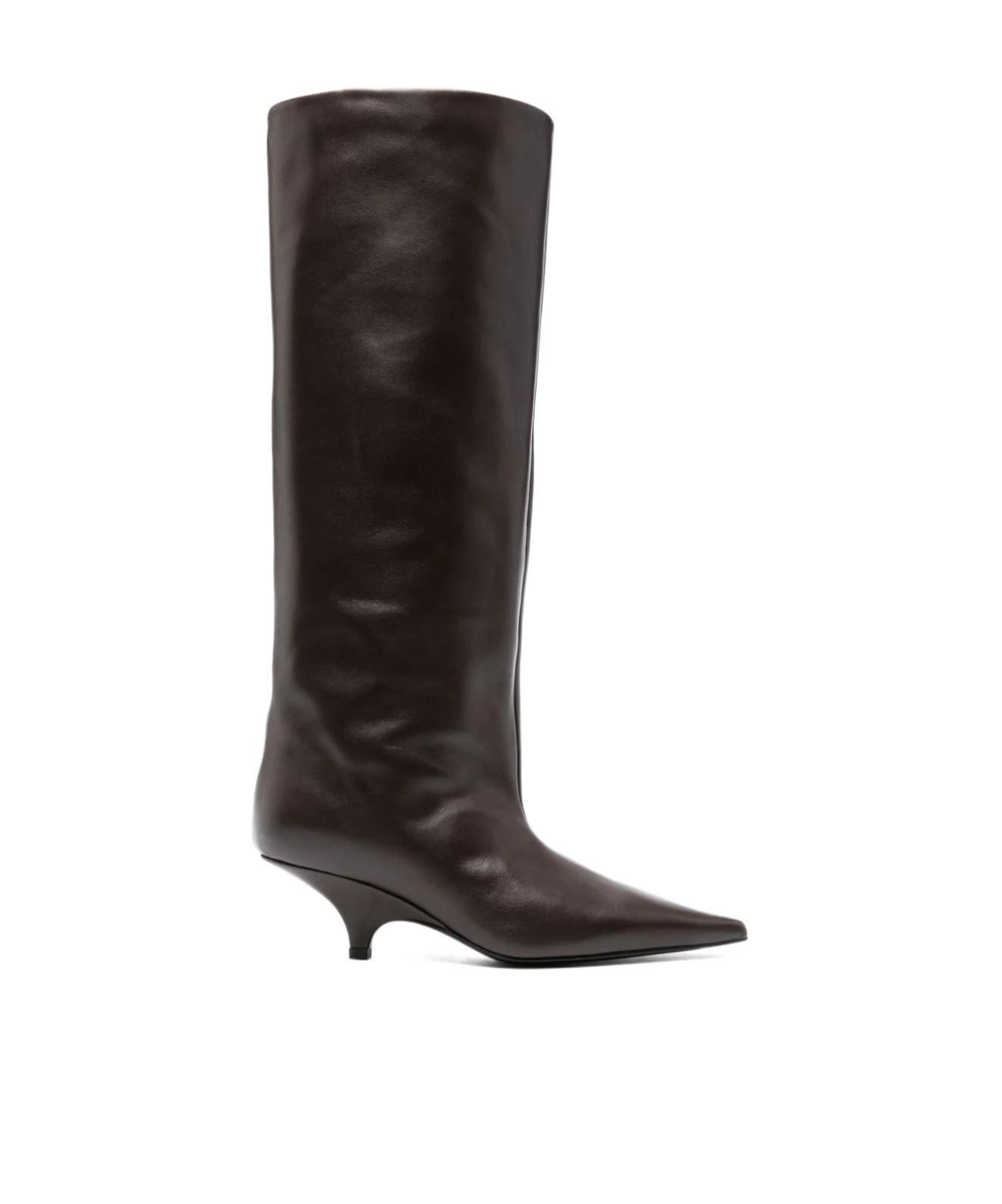 TOTÊME 55mm Leather Boots In Black Product Image