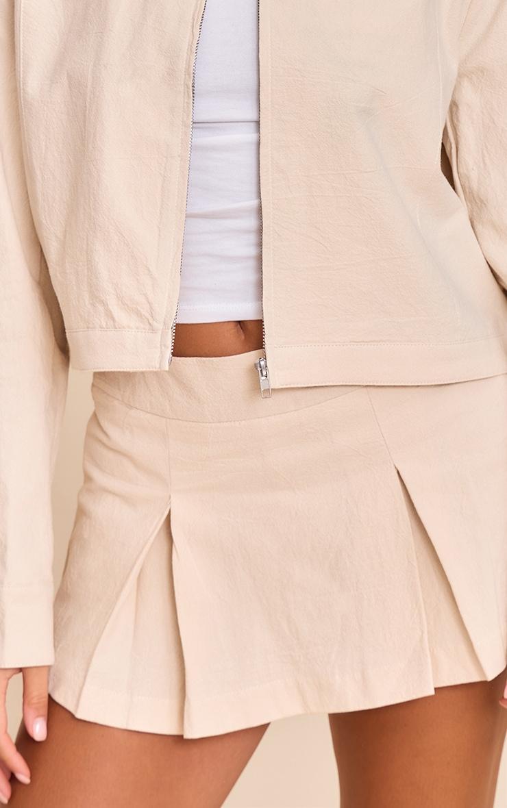 Cream Cotton Mini Skirt Product Image