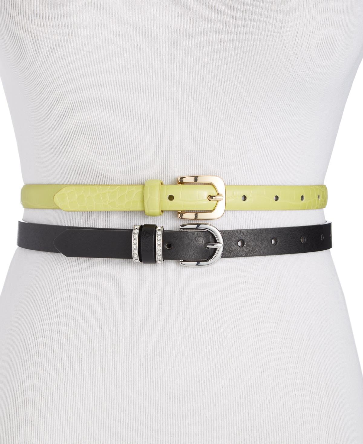 I.n.c. International Concepts Womens 2-Pc. Faux-Leather Belt Set, Created for Macys Product Image