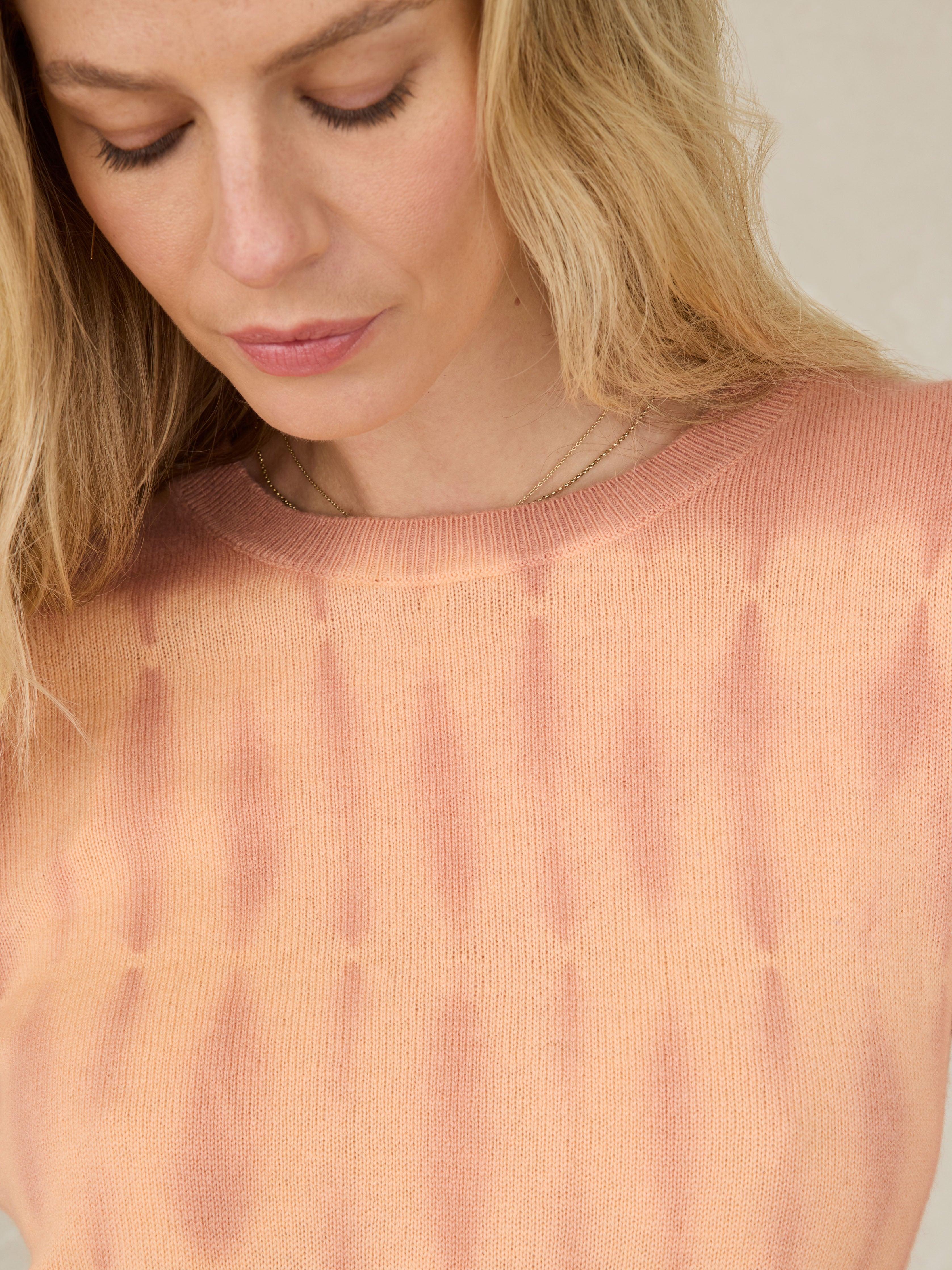 Tropical Cashmere Sweater - Red Rock Tie Dye Female Product Image