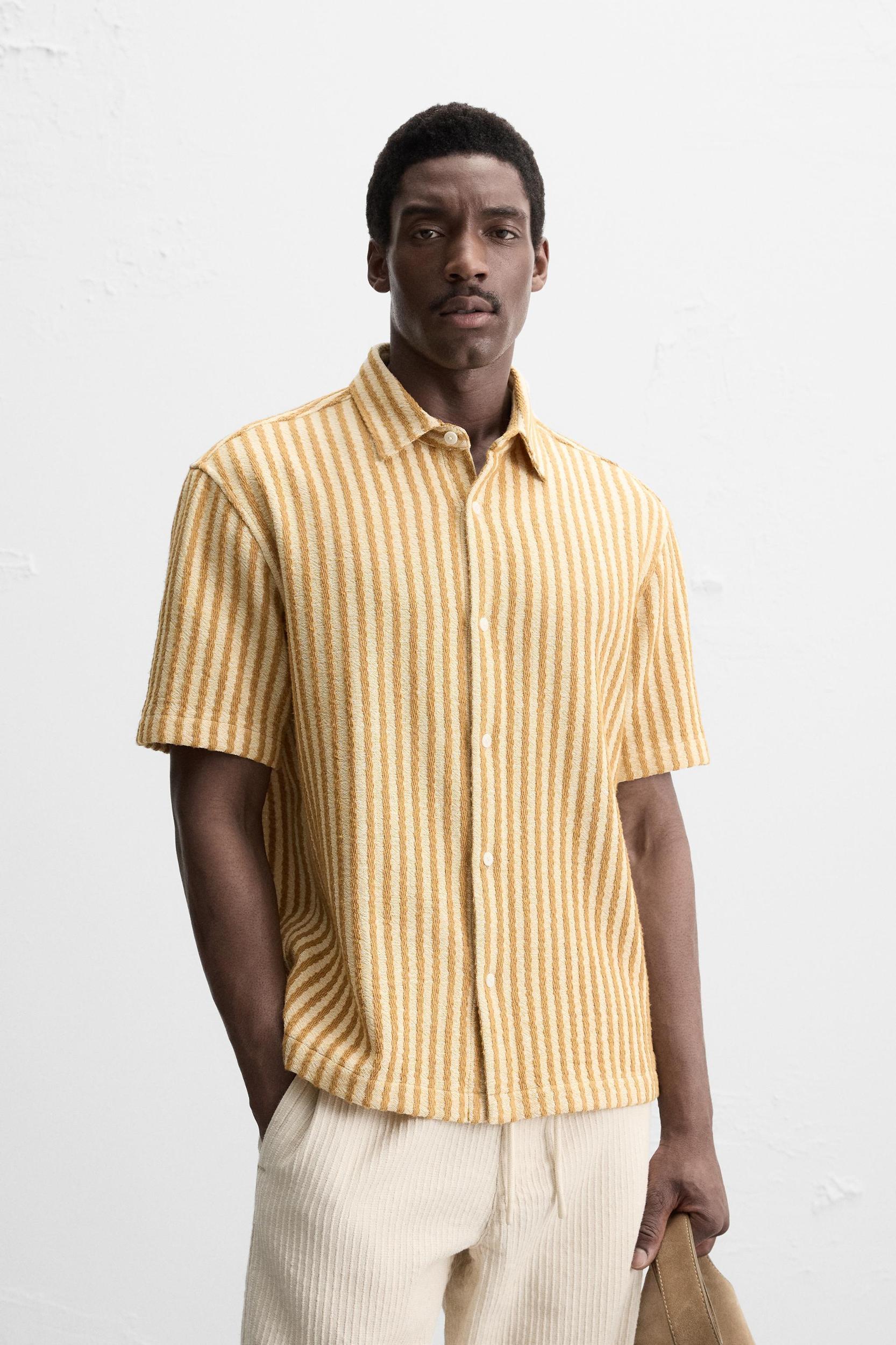 TEXTURED STRIPED SHIRT Product Image