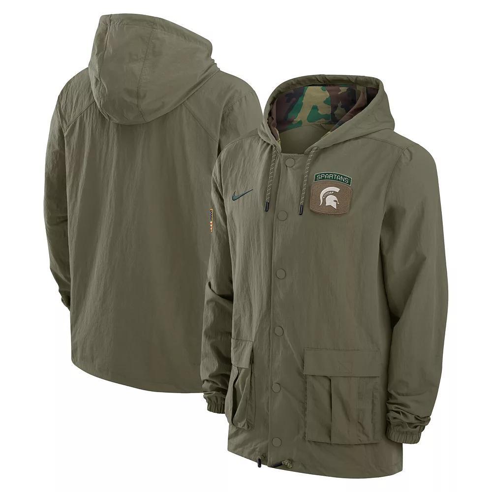 Men's Nike Olive Kentucky Wildcats 2024 Military Appreciation Full-Snap Hoodie Military Jacket,  Product Image