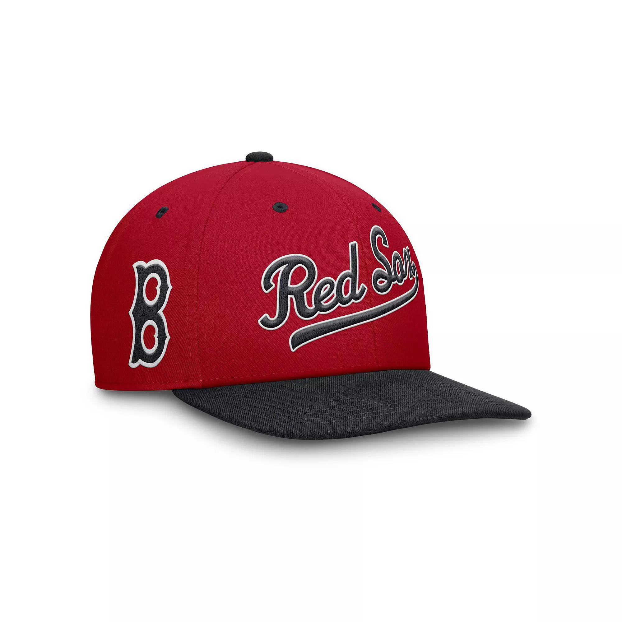 Men's Nike Red/Navy Boston Red Sox Cooperstown Collection Pro Performance Snapback Hat,  Product Image