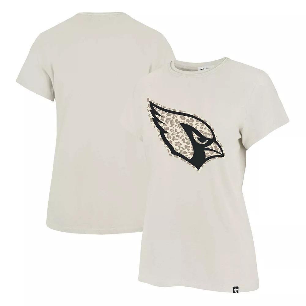 Women's '47 Cream Arizona Cardinals Panthera Frankie T-Shirt, Size: Small, Beige Product Image