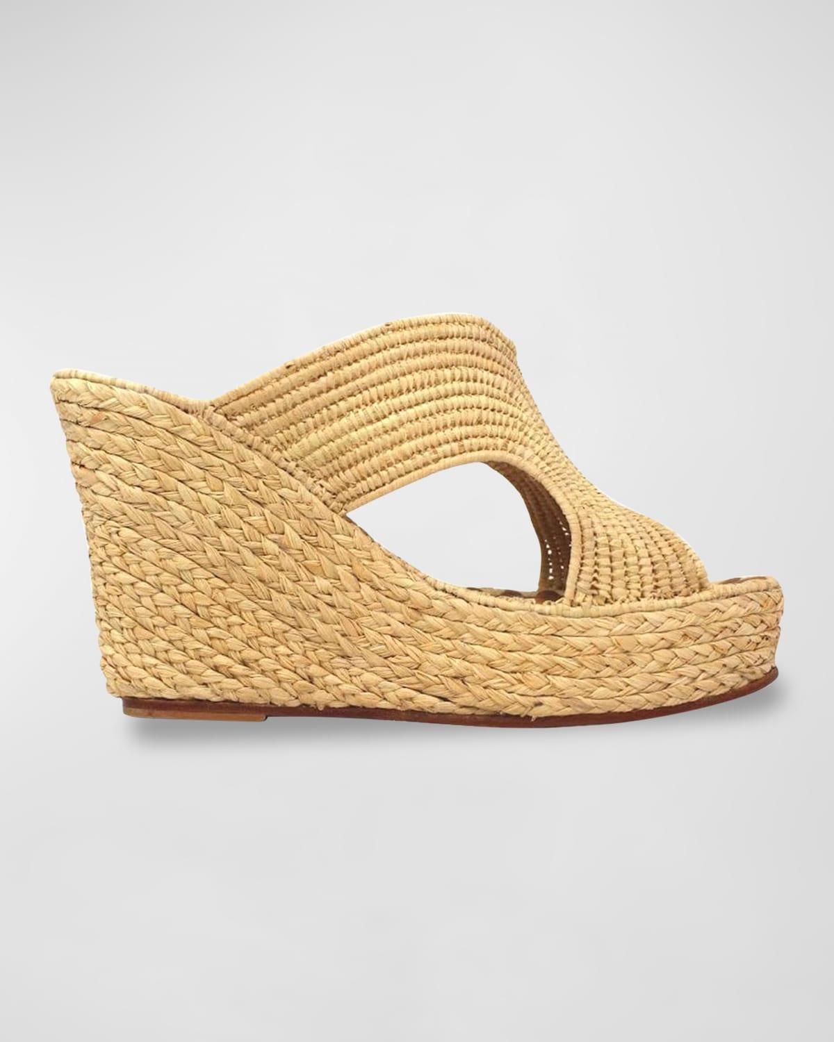 Lina Cutout Slide Wedge Sandals Product Image