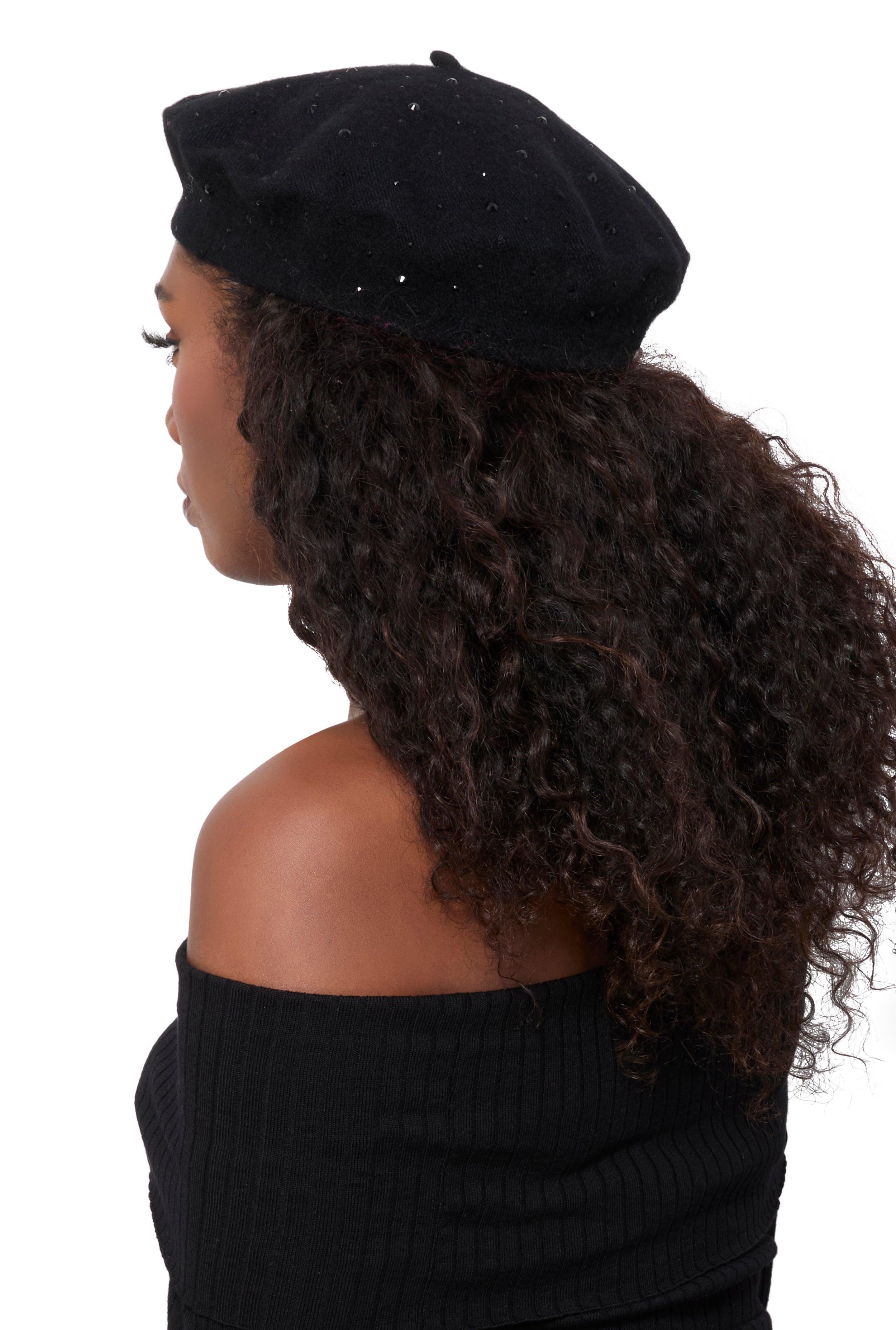 Womens Rhinestone French Beret Product Image