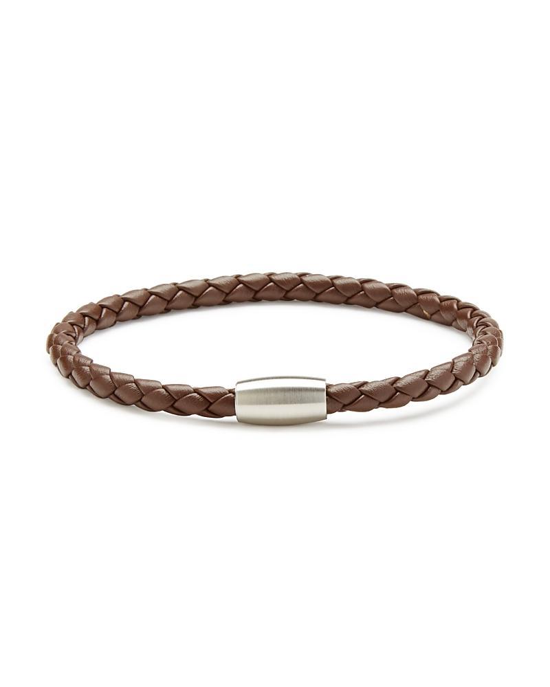 Mens Magnetic Woven Leather Bracelet Product Image