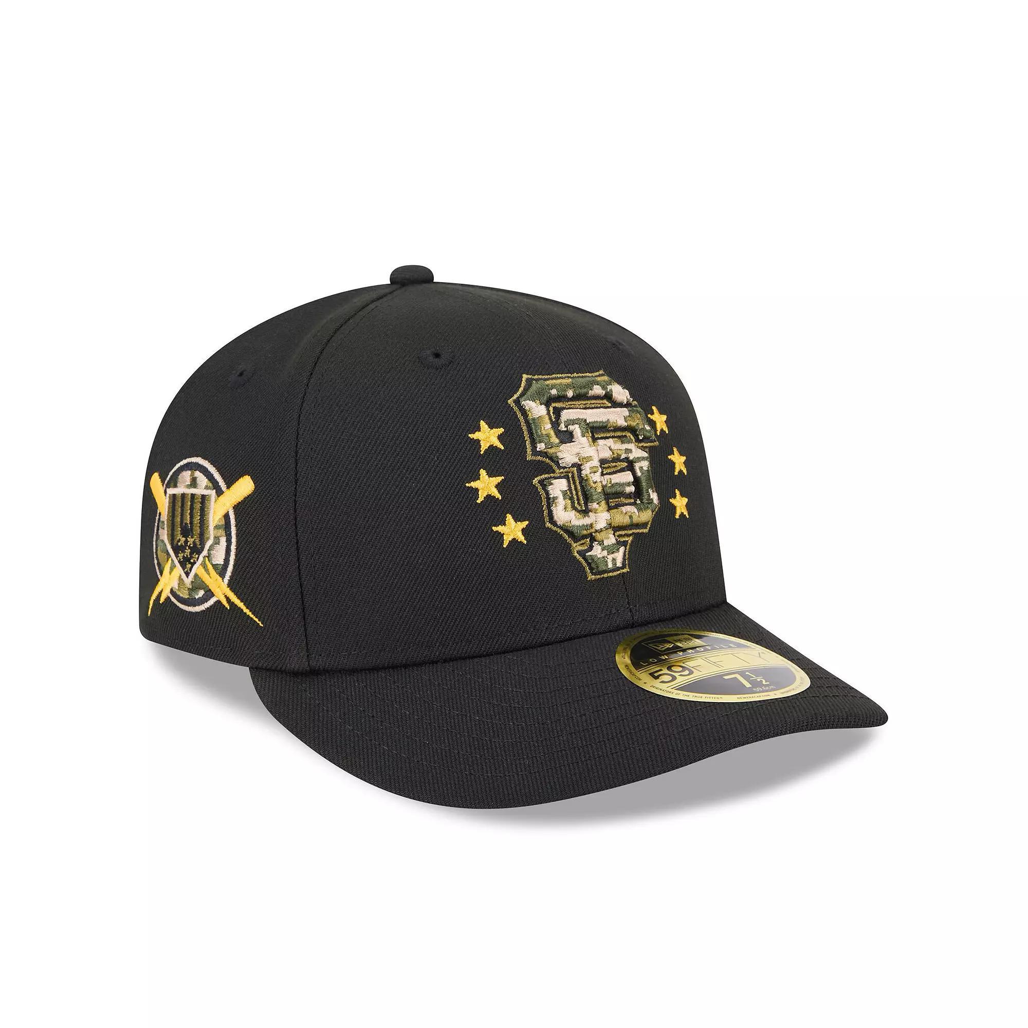 Men's New Era  Black San Francisco Giants 2024 Armed Forces Day Low Profile 59FIFTY Fitted Hat, Size: 7 1/4 Product Image