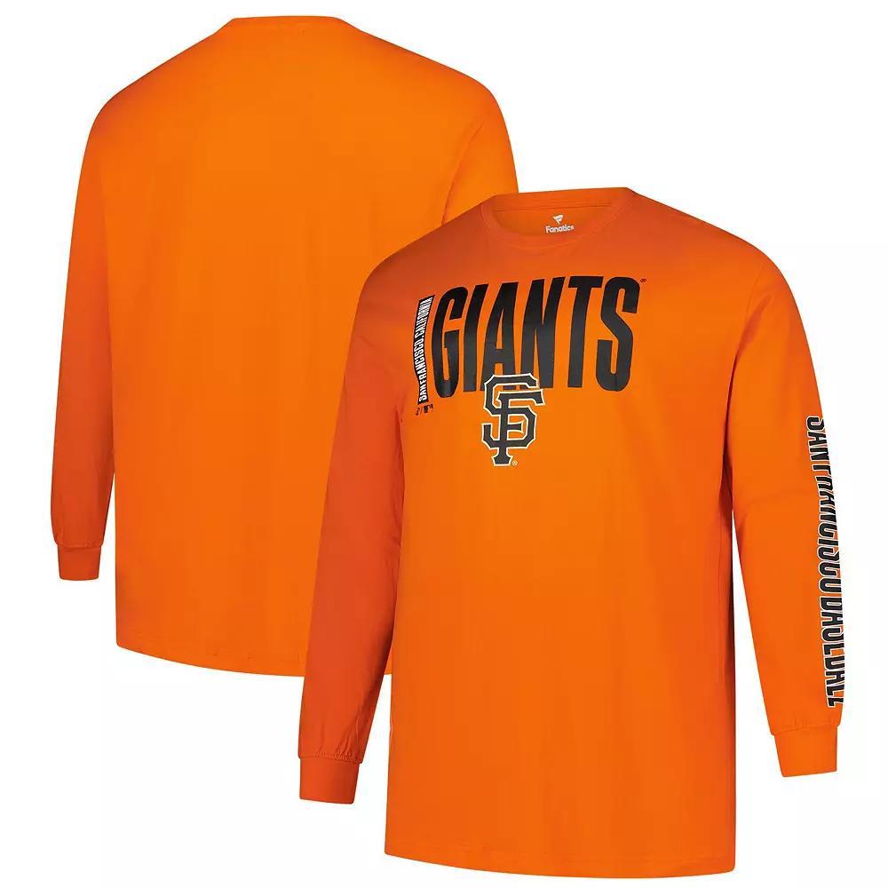 Men's Profile Orange San Francisco Giants Big & Tall Two-Hit Long Sleeve T-Shirt,  Product Image