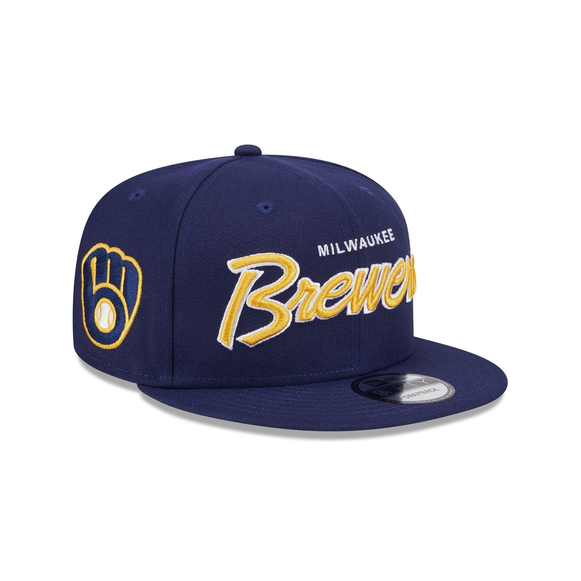 Milwaukee Brewers Wordmark 9FIFTY Snapback Hat Male Product Image