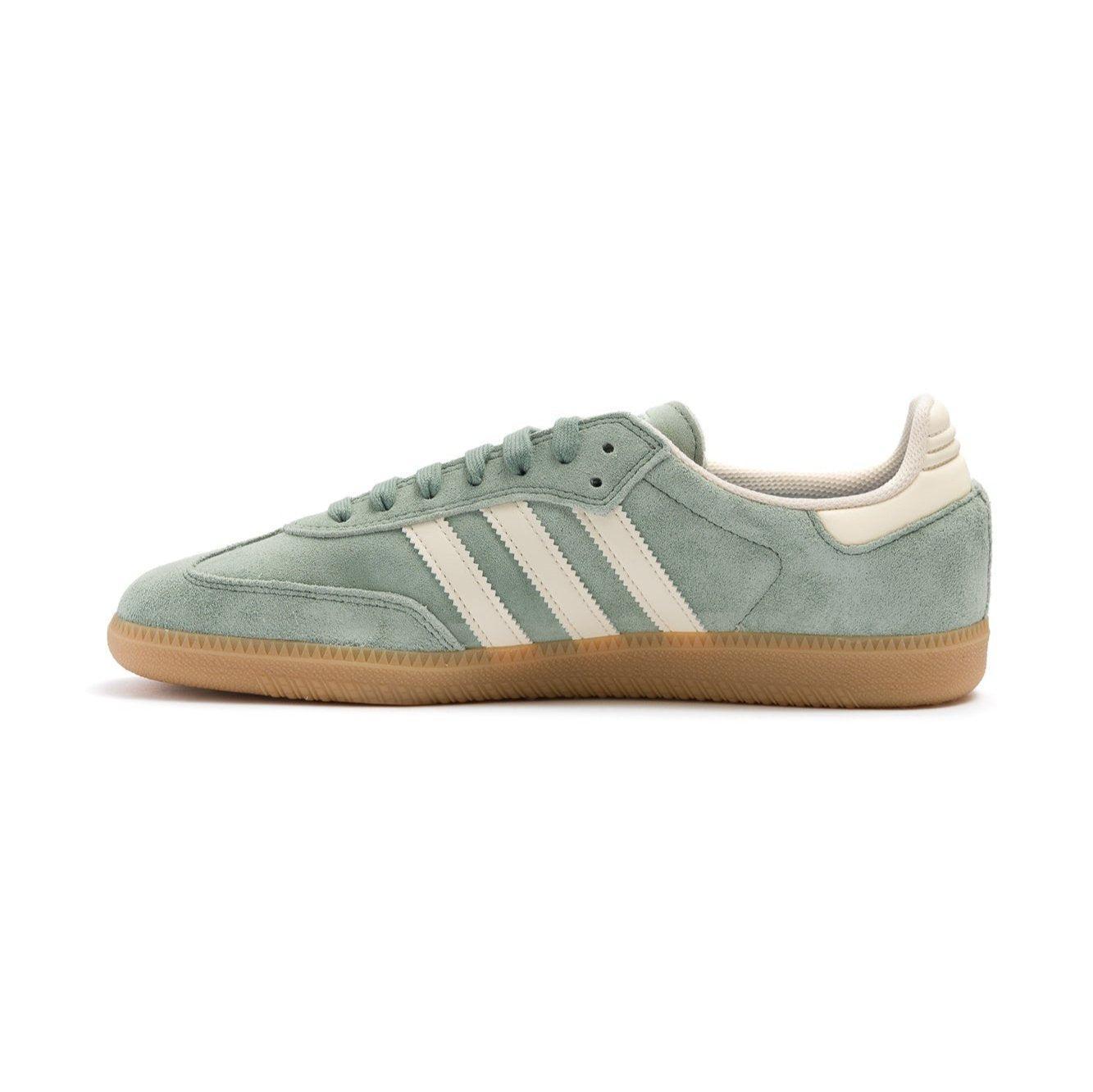 Adidas Skateboarding Samba ADV Men's Skate Shoe - Silver Green/White/Metallic Gold Product Image