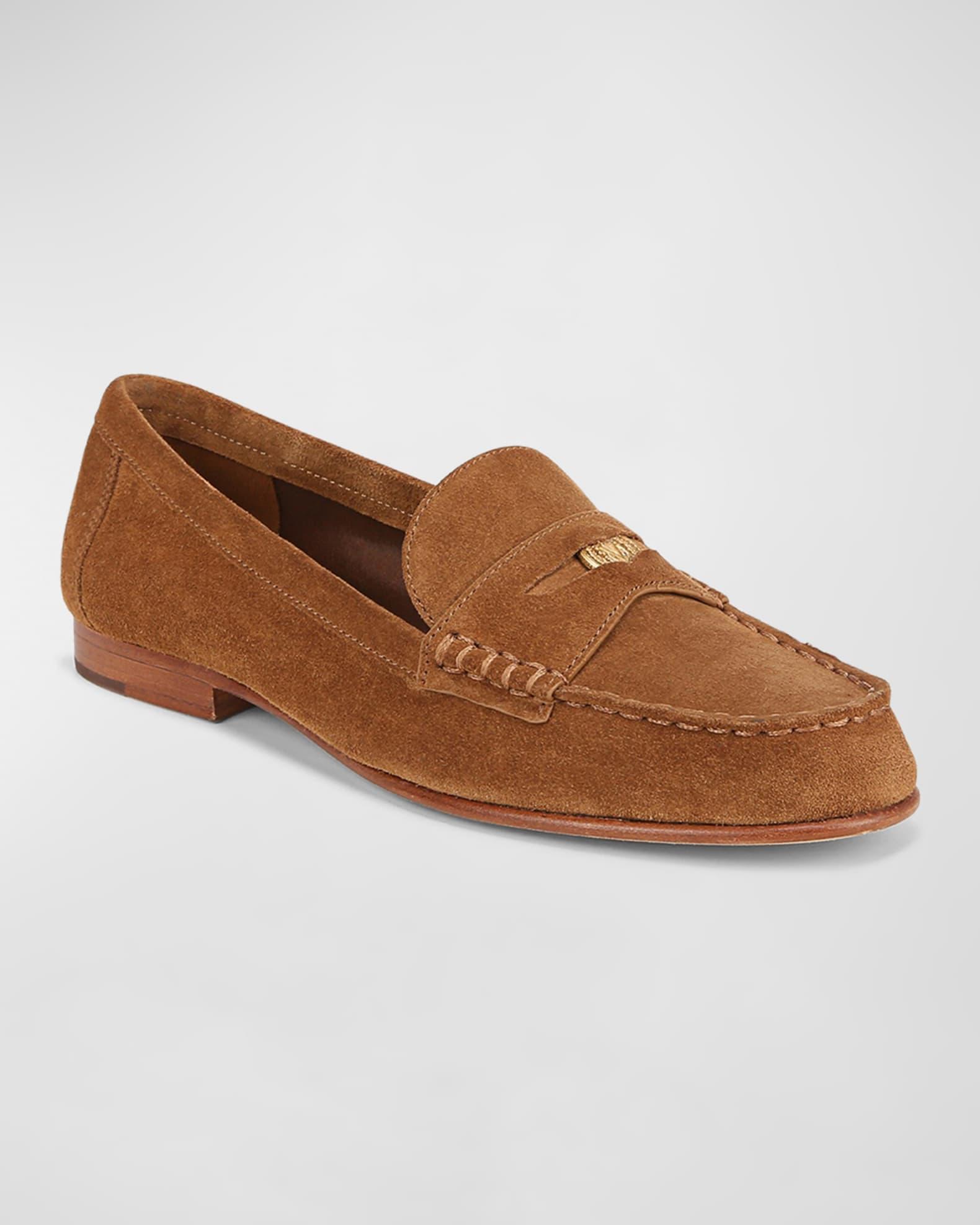 Suede Coin Penny Loafers Product Image
