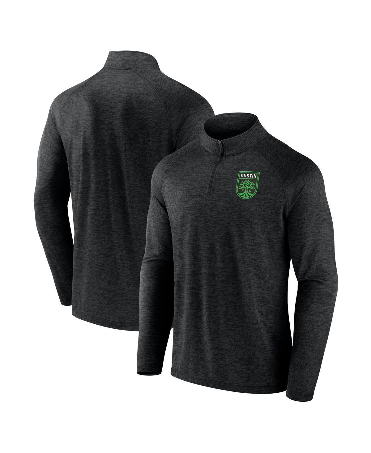 Mens Fanatics Black Austin FC Primary Logo Raglan Quarter-Zip Top Product Image