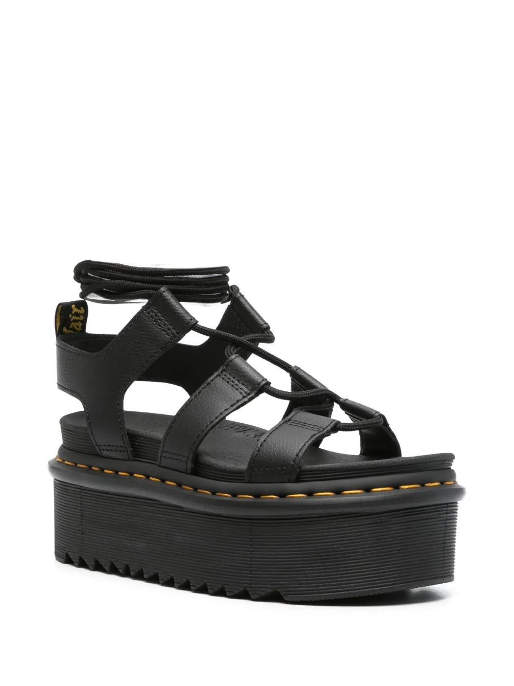 DR. MARTENS' Nartilla 60mm Leather Sandals In Black Product Image