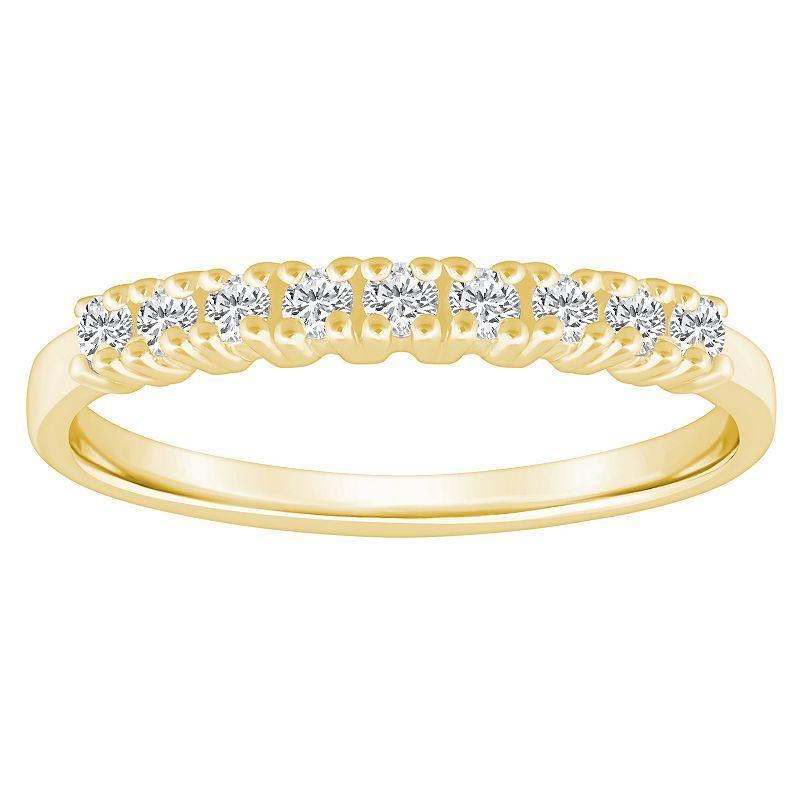 Alyson Layne 14k Gold 1/4 Carat T.W. Diamond 9-Stone Wedding Ring, Women's, Size: 9.50, Yellow Product Image